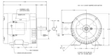 T32V2BFC Nidec 1 1/2 hp 1800 RPM 56C (Rigid Base) 208-230/460V TEFC Inverter-Duty 3-Phase Motor