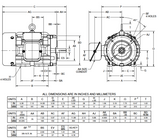 HD1V3BC Nidec 1 hp 1200 RPM 145TC (Rigid Base Cast Iron) 230/460V TEFC Inverter-Duty 3-Phase Motor