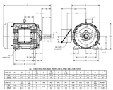 HD40V3B Nidec 40 hp 1200 RPM 364T (Rigid Base Cast Iron) 230/460V TEFC Inverter-Duty 3-Phase Motor