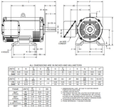 D40V3B Nidec 40 hp 1200 RPM 364T (Rigid Base) 230/460V ODP Inverter-Duty 3-Phase Motor