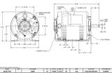 D13B3P9 Nidec 1/3 hp 1200 RPM 56 Frame (Resilient Base) 1-Speed 115/230V ODP Blower Motor