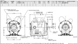 D13CPA3P9 Nidec 1/3 hp 1200 RPM 56H Frame (Resilient Base) 1-Speed 115/230V ODP Cap Start/Run Motor