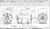 D34CPA2PH9 Nidec 3/4 hp 1800 RPM 56H Frame (Resilient Base) 1-Speed 115/230V ODP Cap Start/Run Motor