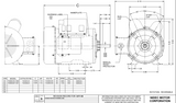 T32CM2JH Nidec 1 1/2 hp 1800 RPM 115/208-230V 56H Frame (Rigid Base) 1-Speed TEFC Cap Start/Run Motor