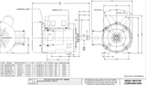 T2CA2J14 Nidec 2 hp 1800 RPM 115/208-230V 145T Frame (Rigid Base) 1-Speed TEFC Cap Start/Run Motor