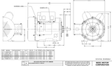 T2CA2JH Nidec 2 hp 1800 RPM 115/208-230V 56H Frame (Rigid Base) 1-Speed TEFC Cap Start/Run Motor
