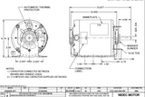 2686 Nidec 1 hp 1075 RPM 208-230/460V 6.5" Dia. (Resilient Base) 1-Speed TEAO Condenser Motor