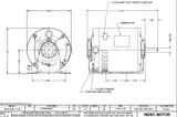 5795C Nidec 3/4 hp 1800 RPM 115V 5.6" Dia. (Base) 2-Speed ODP Belt Drive Motor