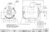 FD32EA2D Nidec 1 1/2 HP 1800 RPM ( 1 speed, 3-Phase) 208-230/460V 56H Frame TEAO Farm Fan Motor