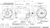 EE607B Nidec 1 1/2 HP 3600 RPM 3-Phase 208-230/460V 56J Frame (Rigid Base) ODP Special Pump Motor