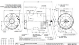EE607 Nidec 1 1/2 HP 3600 RPM 3-Phase 208-230/460V 56J Frame (No Base) ODP Special Pump Motor