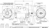 EE733B Nidec 2 HP 3600 RPM 3-Phase 208-230/460V 56J Frame (Rigid Base) ODP Special Pump Motor