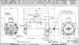EU0752 Nidec 3/4 hp 3600 RPM 115/208-230V 56J Frame (No Base) ODP 1-Phase Electric Motor
