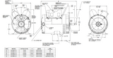 EU3002B Nidec 3 hp 3600 RPM 208-230V 56J Frame (Rem Base) ODP 1-Phase Electric Motor