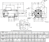 DJ7C1K18M Nidec 7 1/2 hp 3600 RPM  1-phase 184JM Frame 230V ODP Close-Coupled Pump Motor