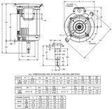 FF7E1XV Nidec 7 1/2 hp 3600 RPM  3-phase 184JP Frame 200/400V ODP Vertical Close-Coupled Fire Pump Motor