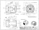 FX34BK006 | 3/4 HP 1200 RPM 56HC 208-230/460V 3 Phase TEFC, FLEX-IN-1 Marathon Electric Motor