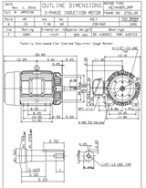 JMP0106 TECO Westinghouse 10 hp 1200 RPM 254/256JM Cast Iron 230/460V TEFC Close-Coupled 3-Phase Motor