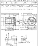 JPP0502 TECO Westinghouse 50 hp 3600 RPM 326JP Cast Iron 230/460V TEFC Close-Coupled 3-Phase Motor
