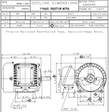 EP0014 TECO Westinghouse 1 hp 1800 RPM 143T Cast Iron 230/460V TEFC Severe Duty 3-Phase Motor