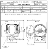 EP0024 TECO Westinghouse 2 hp 1800 RPM 145T Cast Iron 230/460V TEFC Severe Duty 3-Phase Motor
