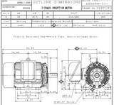 EP0258 TECO Westinghouse 25 hp 900 RPM 326T Cast Iron 230/460V TEFC Severe Duty 3-Phase Motor
