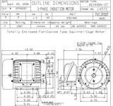 EP0022C TECO Westinghouse 2 hp 3600 RPM 145TC Cast Iron 230/460V TEFC Severe Duty 3-Phase Motor