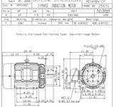 EP0106C TECO Westinghouse 10 hp 1200 RPM 256TC Cast Iron 230/460V TEFC Severe Duty 3-Phase Motor