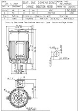 EPV0506C TECO-Westinghouse 50 hp 1200 RPM 365TC Vertical 230/460V TEFC Severe Duty Petro-Chem 3-Ph Motor