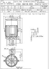 EPV0754C TECO-Westinghouse 75 hp 1800 RPM 365TC Vertical 230/460V TEFC Severe Duty Petro-Chem 3-Ph Motor