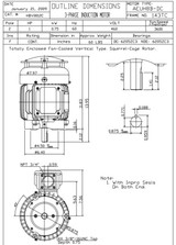 HBV0012C TECO-Westinghouse 1 hp 3600 RPM 143TC Vertical 460V TEFC Severe Duty Petro-Chem 3-Ph Motor
