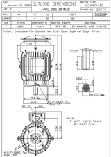 HBV0104C TECO-Westinghouse 10 hp 1800 RPM 215TC Vertical 460V TEFC Severe Duty Petro-Chem 3-Ph Motor