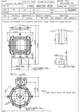 HBV7/52C TECO-Westinghouse 7 1/2 hp 3600 RPM 213TC Vertical 460V TEFC Severe Duty Petro-Chem 3-Ph Motor