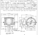 HB0024 TECO-Westinghouse 2 hp 1800 RPM 145T 460V TEFC Severe Duty Petro-Chem 3-Ph Motor
