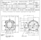 HB0032 TECO-Westinghouse 3 hp 3600 RPM 182T 460V TEFC Severe Duty Petro-Chem 3-Ph Motor