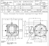 HB0034 TECO-Westinghouse 3 hp 1800 RPM 182T 460V TEFC Severe Duty Petro-Chem 3-Ph Motor