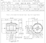 HB7/58 TECO-Westinghouse 7 1/2 hp 900 RPM 256T 460V TEFC Severe Duty Petro-Chem 3-Ph Motor