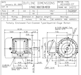 HB0012C TECO-Westinghouse 1 hp 3600 RPM 143TC 460V TEFC Severe Duty Petro-Chem 3-Ph Motor