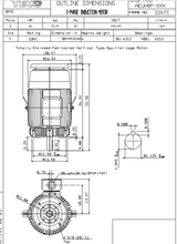 NPV0504C TECO-Westinghouse 50 HP 1800 RPM 326TC 230/460V TEFC Vertical Severe Duty 3-Ph Motor