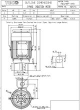 NPV0756C TECO-Westinghouse 75 HP 1200 RPM 405TC 230/460V TEFC Vertical Severe Duty 3-Ph Motor