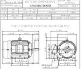 CDP0204 TECO-Westinghouse 20 hp 1800 RPM 256T 230/460V TEFC 3-Phase Petro-Chem Crusher Motor