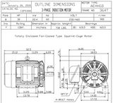 CDP0604 TECO-Westinghouse 60 hp 1800 RPM 364T 230/460V TEFC 3-Phase Petro-Chem Crusher Motor