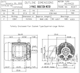CDP0606R TECO-Westinghouse 60 hp 1200 RPM 404T RB 230/460V TEFC 3-Phase Petro-Chem Crusher Motor