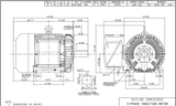 CDP0758R TECO-Westinghouse 75 hp 900 RPM 444T RB 460V TEFC 3-Phase Petro-Chem Crusher Motor