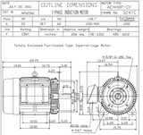 NP0256C TECO-Westinghouse 25 hp 1200 RPM 324TC 230/460V TEFC Severe Duty Petro-Chem 3-Ph Motor
