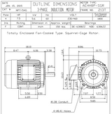 NP7/54G TECO-Westinghouse 7 1/2 hp 3600 RPM 213T 230/460V TEFC Severe Duty SGR 3-Ph Motor