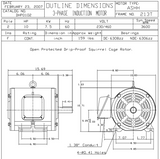 DHP0102 TECO-Westinghouse 10 HP 3600 RPM 213T 230/460V ODP Cast Iron 3-Phase Motor