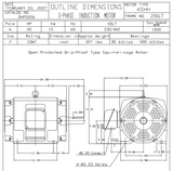 DHP0206 TECO-Westinghouse 20 HP 1200 RPM 286T 230/460V ODP Cast Iron 3-Phase Motor
