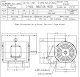 DHP0152G TECO-Westinghouse 15 HP 3600 RPM 215T 230/460V ODP Cast Iron SGR 3-Phase Motor