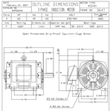 DHP0604G TECO-Westinghouse 60 HP 1800 RPM 364T 230/460V ODP Cast Iron SGR 3-Phase Motor